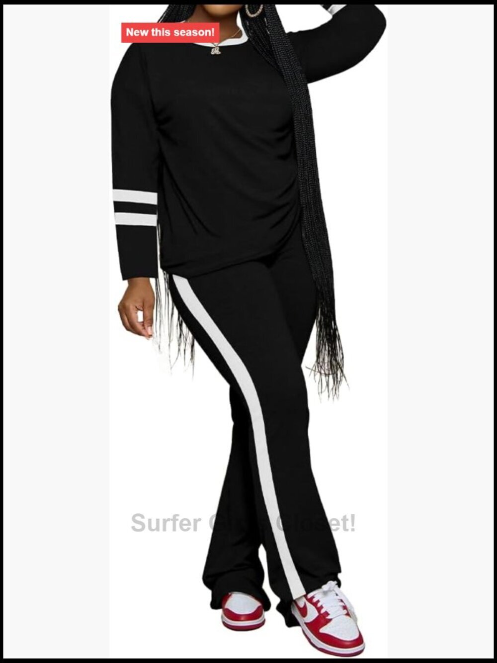 2 Piece Set Long Sleeve Top Flare Pants Lounge Sets Track Suit